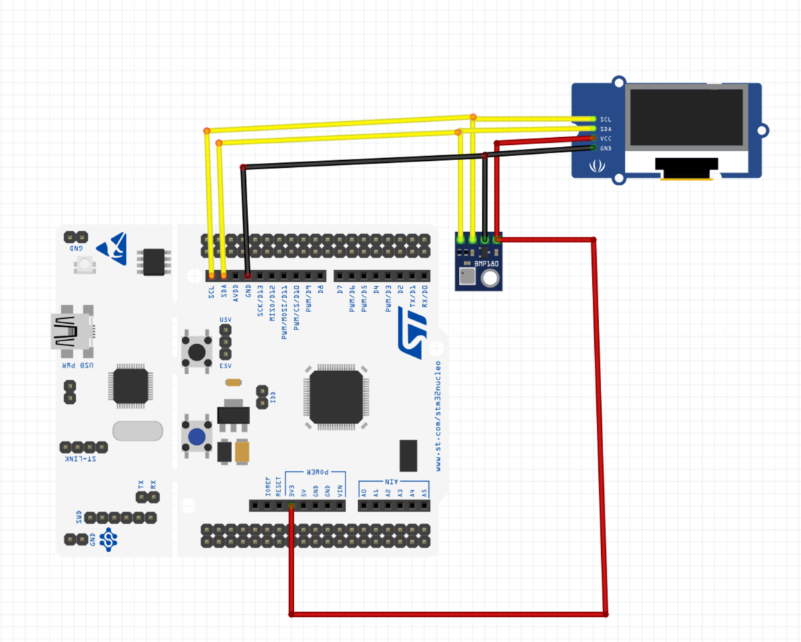 Working with STM32 and Sensors BMP180 pressure and temperature sensor