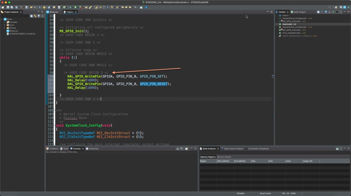 Getting Started with STM32G0 and STM32CubeIDE: Blinking LED ...