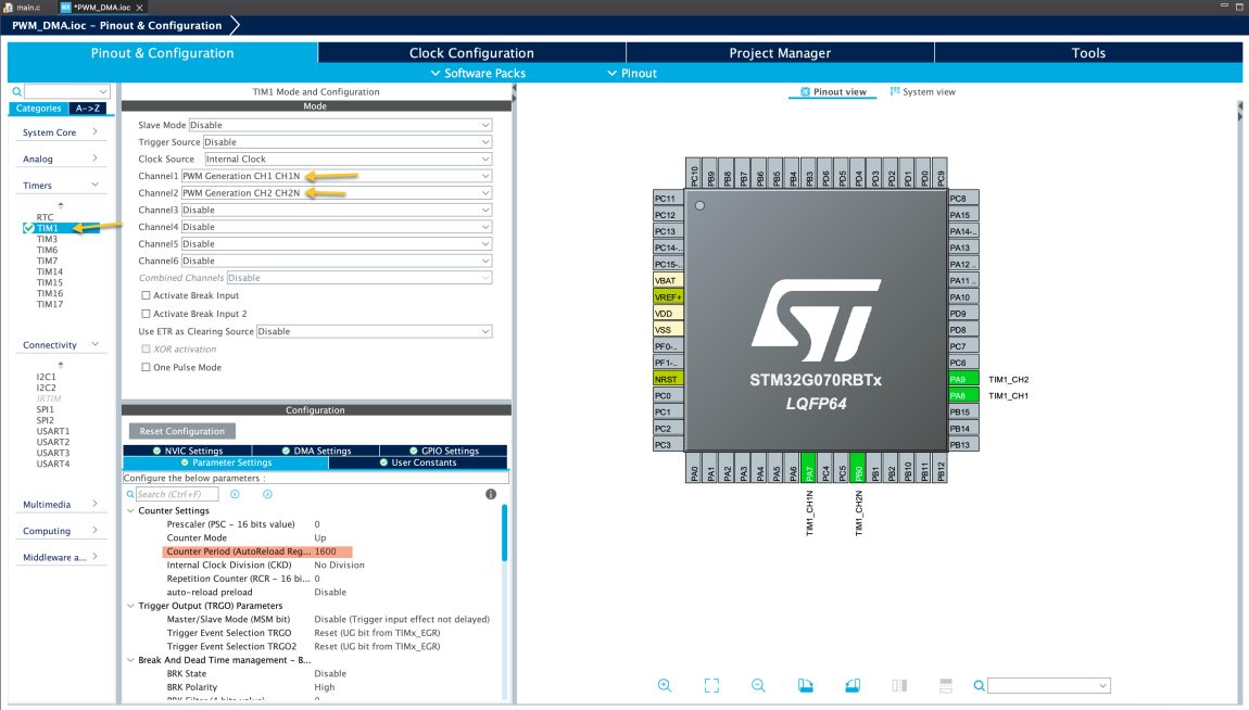Getting Started with STM32G0 and STM32CubeIDE: Generate PWM with it’s ...