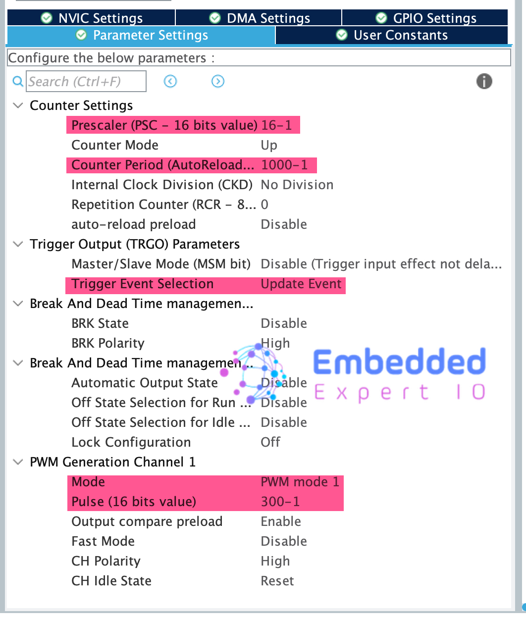 STM32 Timers Applications: Timer Synchronisation Trigger Mode ...