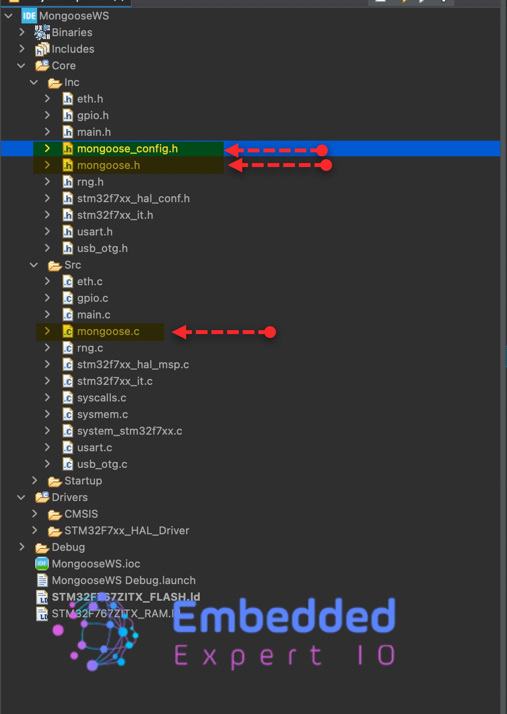 STM32 and Mongoose Web server Part 2: Configuration and Ping test ...