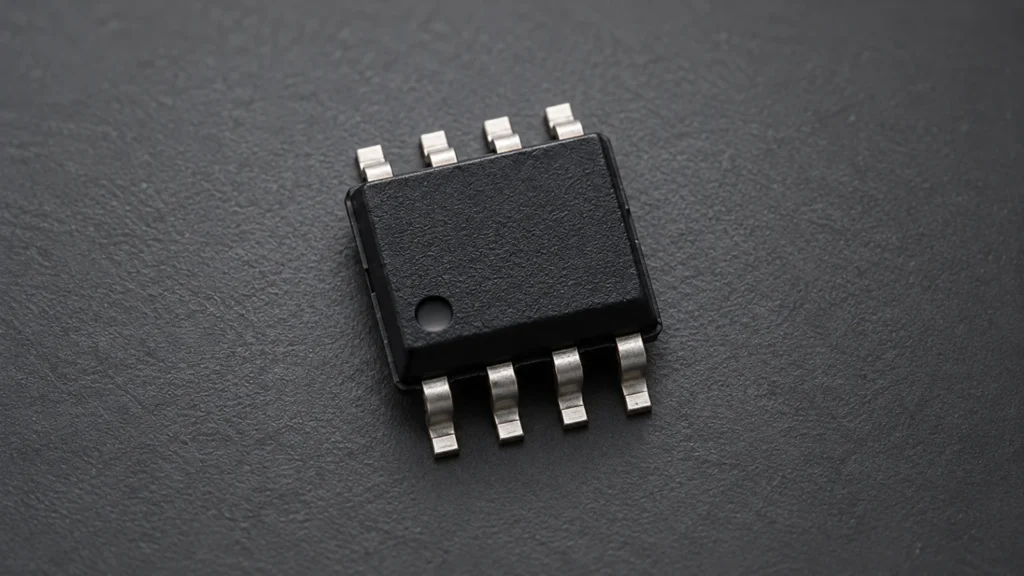 Unmarked eight-lead memory-chip illustration.